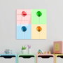 Wallity UV-843 Pintura Decorativa de Vidrio Templado Multicolor 50 x 50 cm